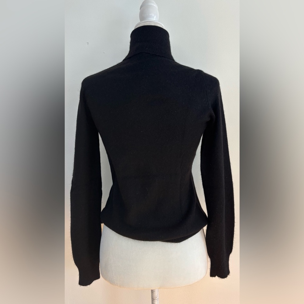 Ralph Lauren Collection Purple Label Cashmere Turtleneck Slim Fit Black Sz Med - Picture 3 of 14